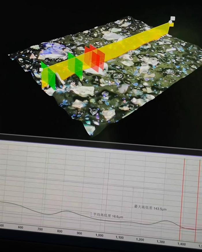 超景深顯微鏡下不粘鍋涂層高低差